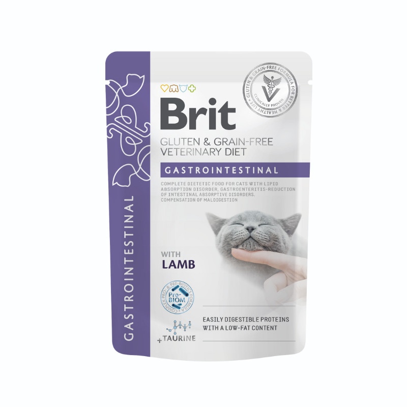 BRIT Veterinary Gastrointestinal Lamb - nassfutter für Katzen - 12x85g - foto 4