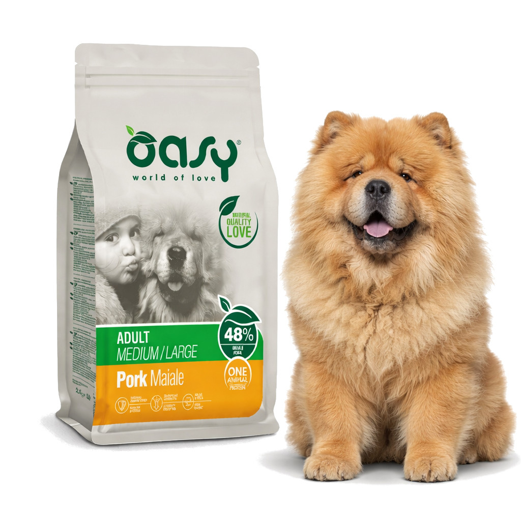 OASY One Animal Protein Adult Medium/Large Pork - trockenfutter für Hunde - 12kg - foto 2
