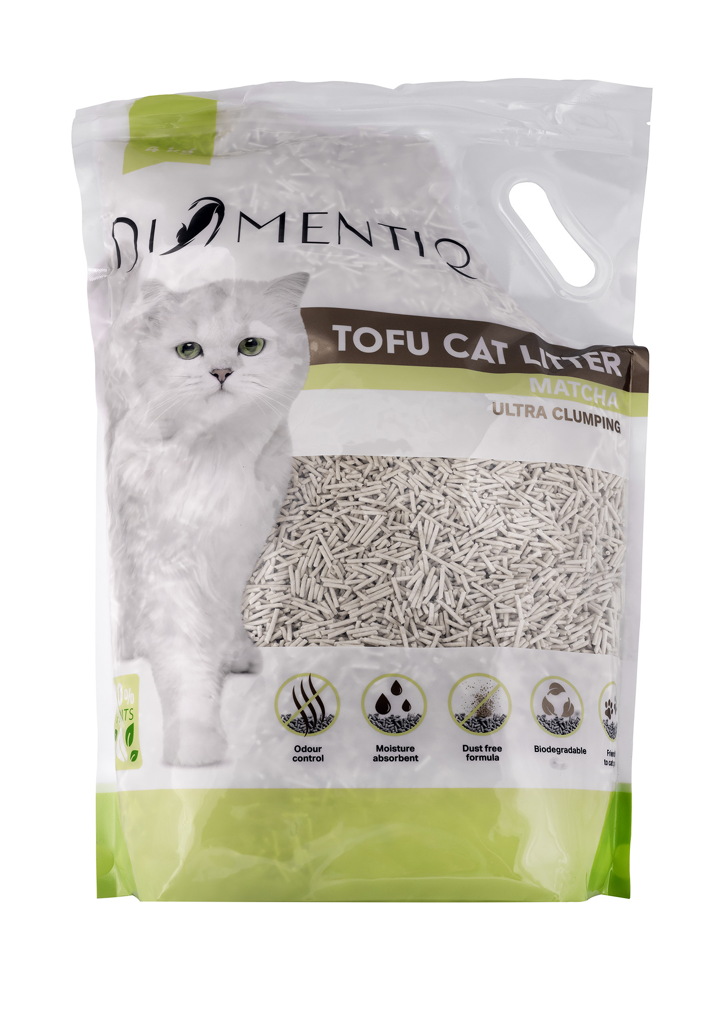 DIAMENTIQ Tofu Matcha Ultra clumping - pflanzliche streu - 4kg - foto 2