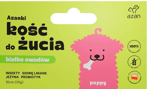 AZANKI Knochen mit Insekten und Probiotikum Puppy – Leckerli für Hunde – 10 cm - foto 2