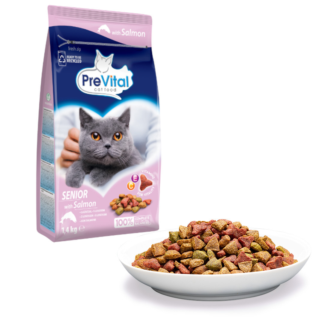 PREVITAL Senior Salmon - trockenfutter für Katzen - 1,4kg - foto 1
