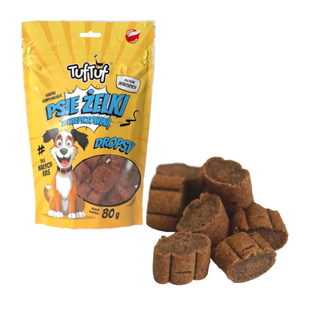 TUF TUF Hundegelee – Bonbons MIX 3 Geschmacksrichtungen – Leckerbissen für Hunde – 12 x 80 g - foto 4