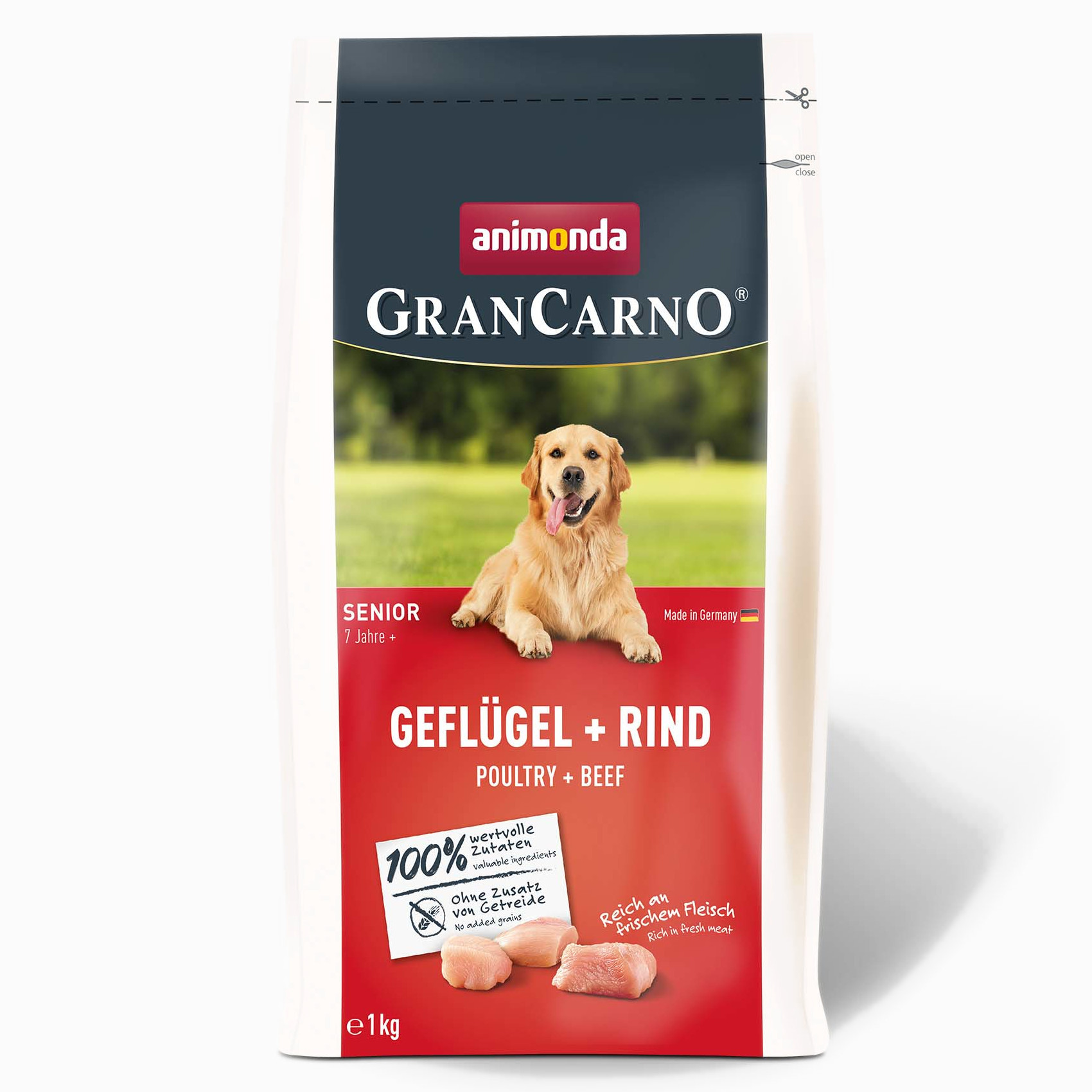 ANIMONDA Gran Carno Senior Geflügel mit Rind – Trockenfutter für Hunde – 1 kg - foto 1